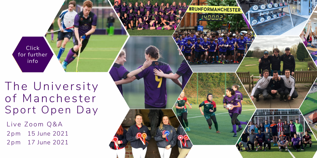 UoM Sport The University of Manchester Open Day Sign up here for